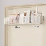 Over-The-Door Storage Basket Two-Tier Wire Tool-Free Hanging