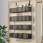 Over-The-Door Storage Basket Two-Tier Wire Tool-Free Hanging