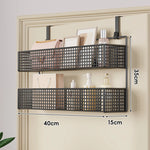 Over-The-Door Storage Basket Two-Tier Wire Tool-Free Hanging