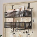 Over-The-Door Storage Basket Two-Tier Wire Tool-Free Hanging