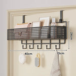 Over-The-Door Storage Basket Two-Tier Wire Tool-Free Hanging