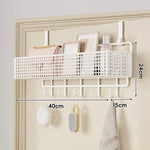 Over-The-Door Storage Basket Two-Tier Wire Tool-Free Hanging