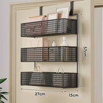 Over-The-Door Storage Basket Two-Tier Wire Tool-Free Hanging