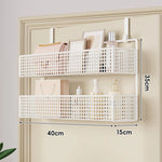 Over-The-Door Storage Basket Two-Tier Wire Tool-Free Hanging