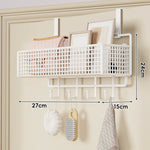 Over-The-Door Storage Basket Two-Tier Wire Tool-Free Hanging