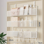 Over-The-Door Storage Basket Two-Tier Wire Tool-Free Hanging