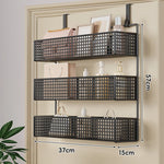 Over-The-Door Storage Basket Two-Tier Wire Tool-Free Hanging