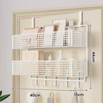 Over-The-Door Storage Basket Two-Tier Wire Tool-Free Hanging