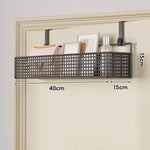 Over-The-Door Storage Basket Two-Tier Wire Tool-Free Hanging