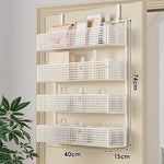 Over-The-Door Storage Basket Two-Tier Wire Tool-Free Hanging