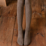 Over-The-Knee Socks Cable Knit Cotton Blend Non-Slip