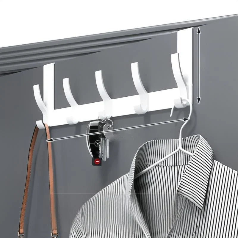 Over-the-Door Coat Rack No-Drill Space-Saving Storage