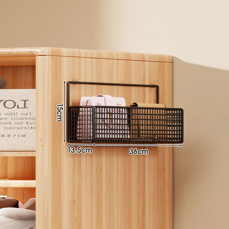 Over-the-Door Storage Organizer Metal Mesh Four-Tier Tool-Free Hanging