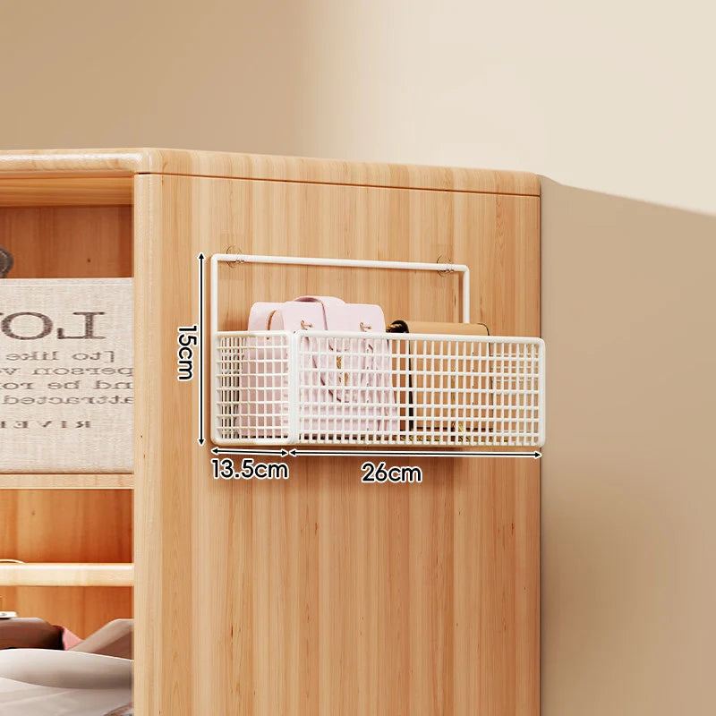 Over-the-Door Storage Organizer Metal Mesh Four-Tier Tool-Free Hanging