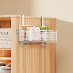 Over-the-Door Storage Organizer Metal Mesh Four-Tier Tool-Free Hanging