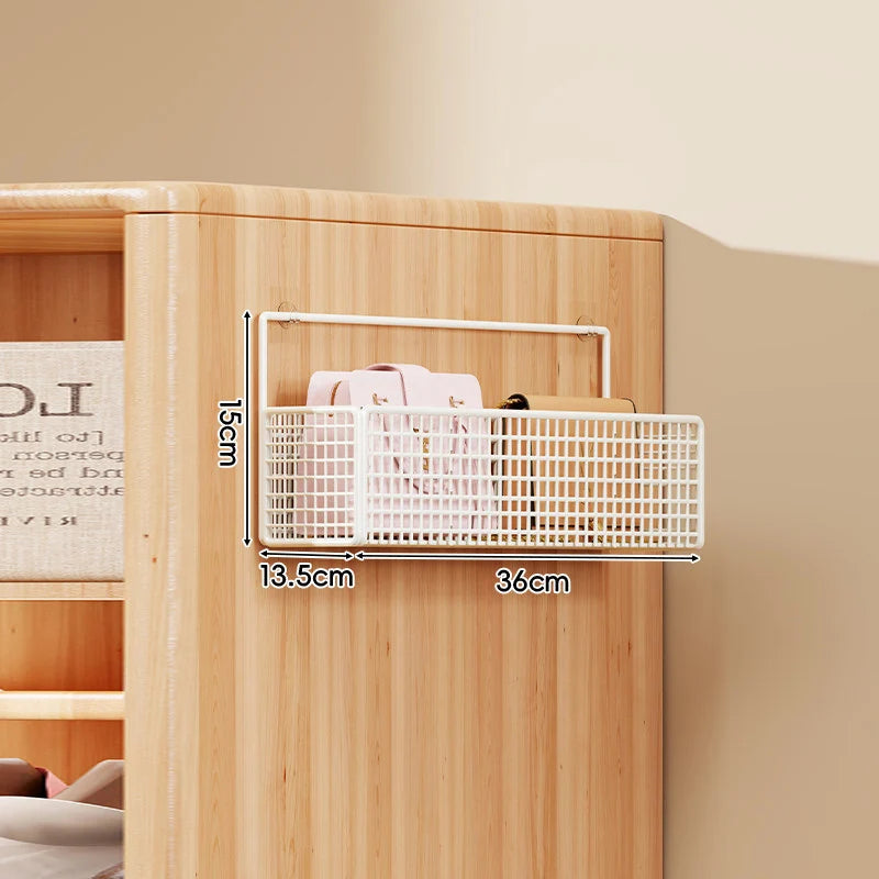 Over-the-Door Storage Organizer Metal Mesh Four-Tier Tool-Free Hanging