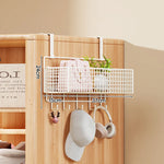 Over-the-Door Storage Organizer Metal Mesh Four-Tier Tool-Free Hanging