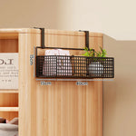 Over-the-Door Storage Organizer Metal Mesh Four-Tier Tool-Free Hanging