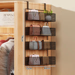 Over-the-Door Storage Organizer Metal Mesh Four-Tier Tool-Free Hanging