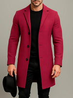 Overcoat Mid-Length Fully Lined Button Front