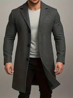 Overcoat Mid-Length Fully Lined Button Front
