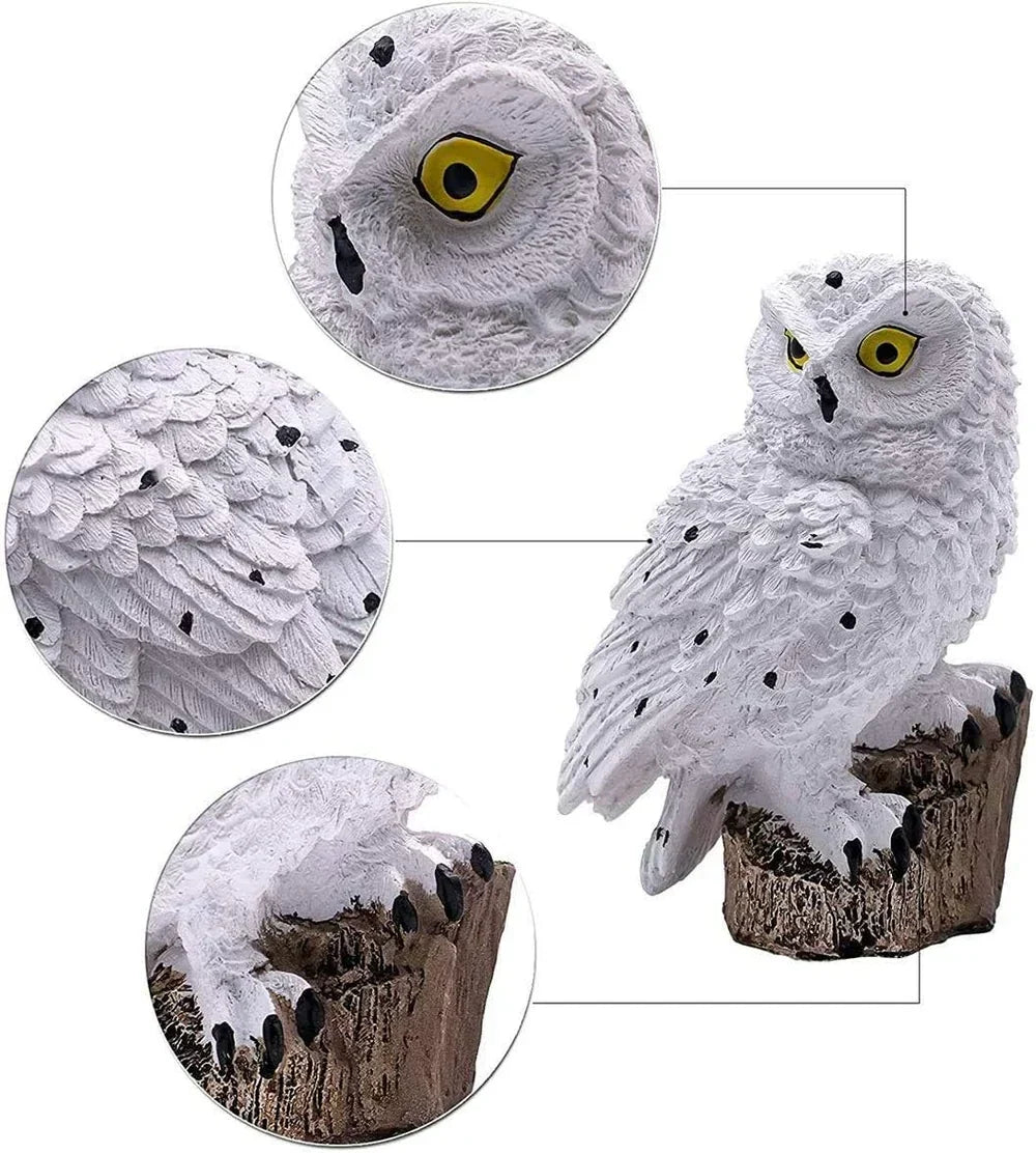 Owl Garden Light Solar Powered IP65 Weather-Resistant Warm White LED