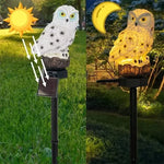 Owl Garden Light Solar Powered IP65 Weather-Resistant Warm White LED