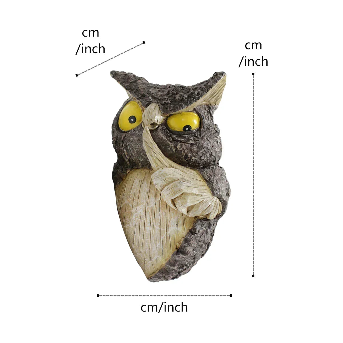 Owl Garden Ornament Resin Hanging Outdoor Decor
