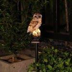 Owl Garden Stake Light Solar-Powered Dusk-to-Dawn LED