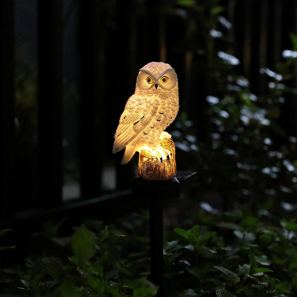 Owl Garden Stake Light Solar-Powered Dusk-to-Dawn LED