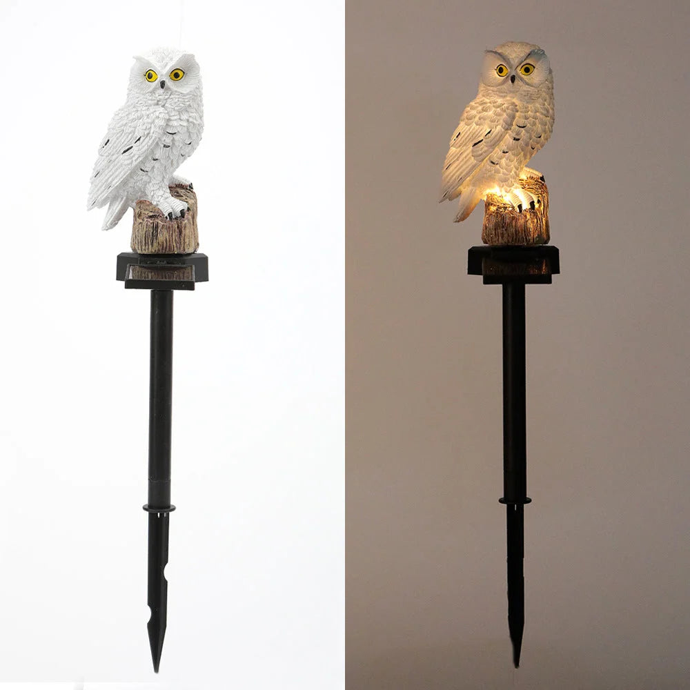 Owl Garden Stake Light Solar-Powered Dusk-to-Dawn LED