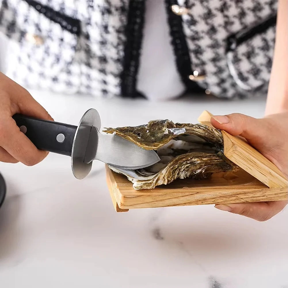 Oyster Shucking Clamp Stainless Steel Blade & Non-Slip Base