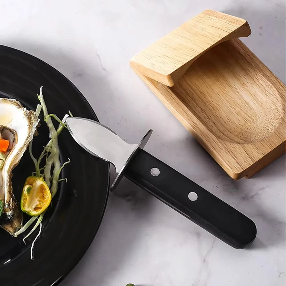 Oyster Shucking Clamp Stainless Steel Blade & Non-Slip Base