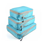Packing Cube Set Of Three Zippered Compression Waterproof Fabric