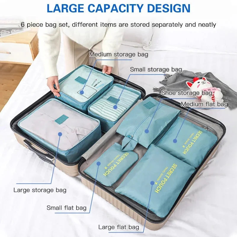 Packing Cube Set Waterproof Compression Set of 7