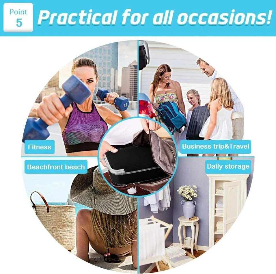 Packing Cubes Zippered Compression Waterproof Set of 3