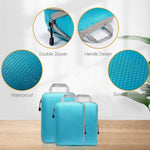 Packing Cubes Zippered Compression Waterproof Set of 3