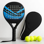 Padel Racket Set 4D Carbon EVA Core Padded Case
