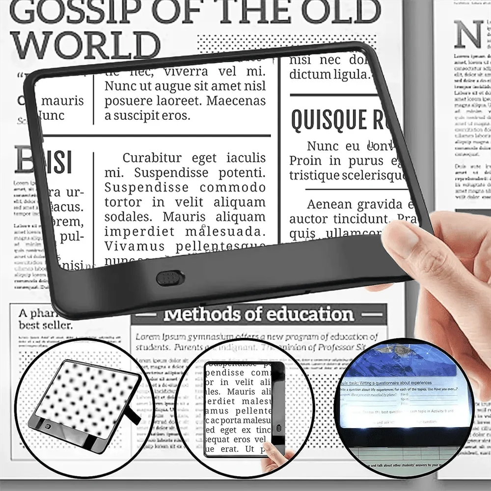 Page Magnifier 3x Magnification With LED Light