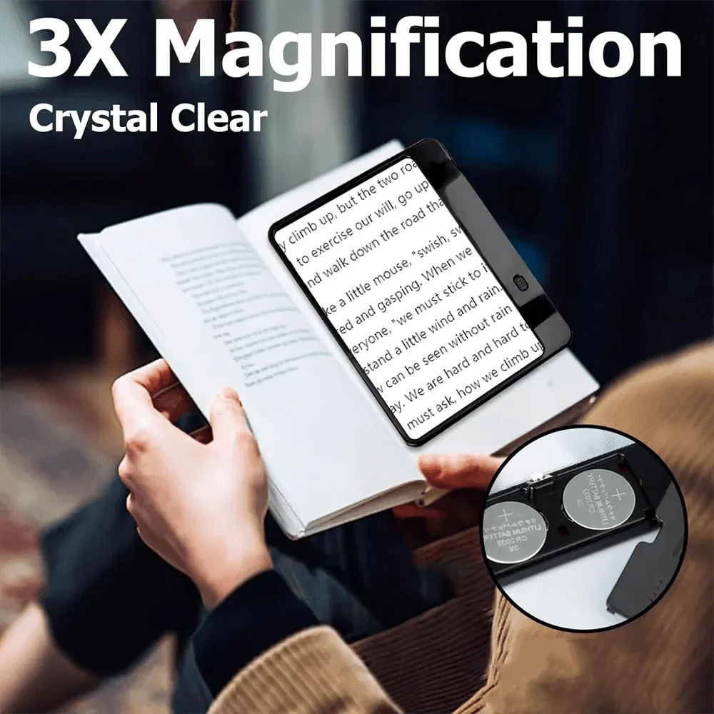 Page Magnifier 3x Magnification With LED Light
