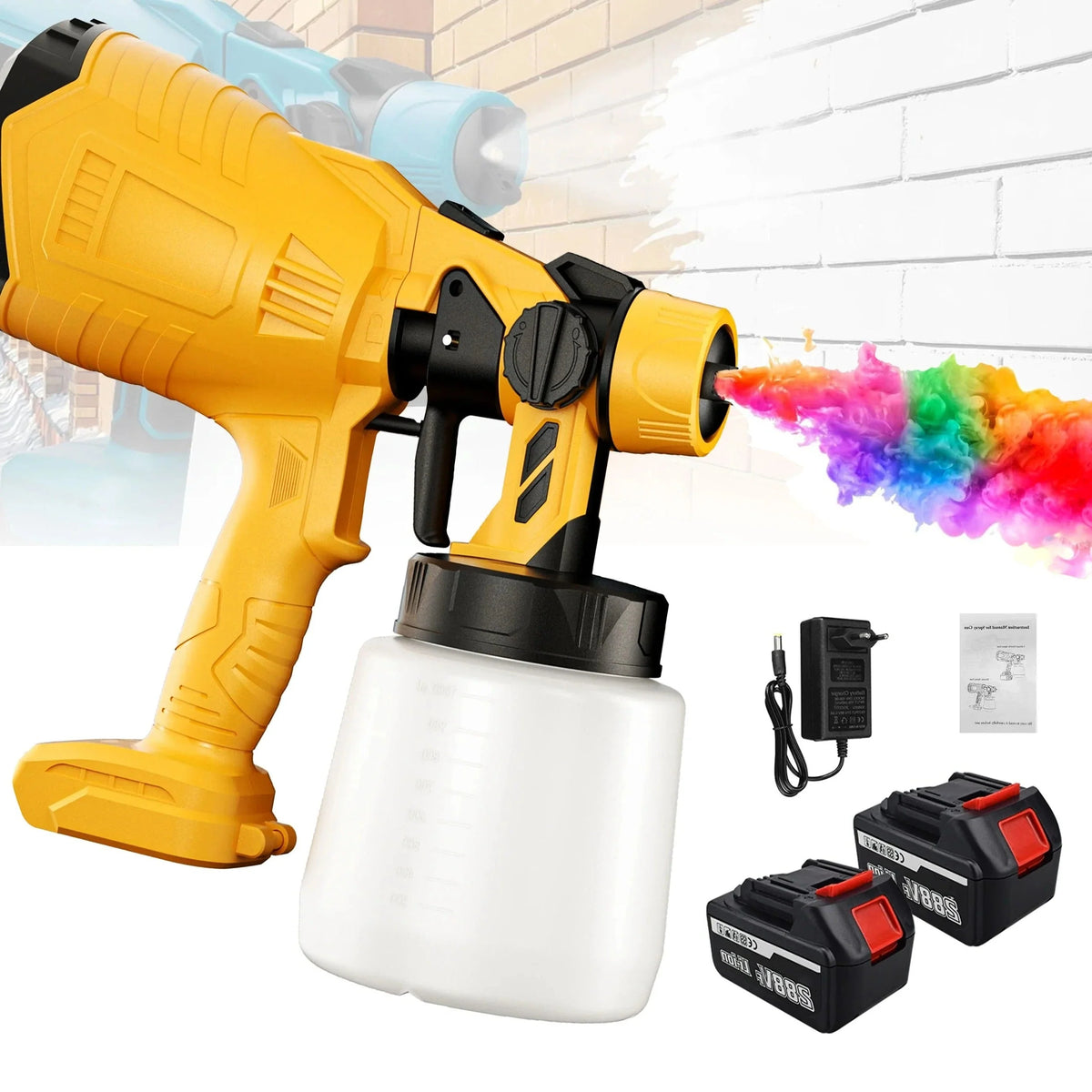 Paint Sprayer Cordless 1 L Canister & Adjustable Patterns