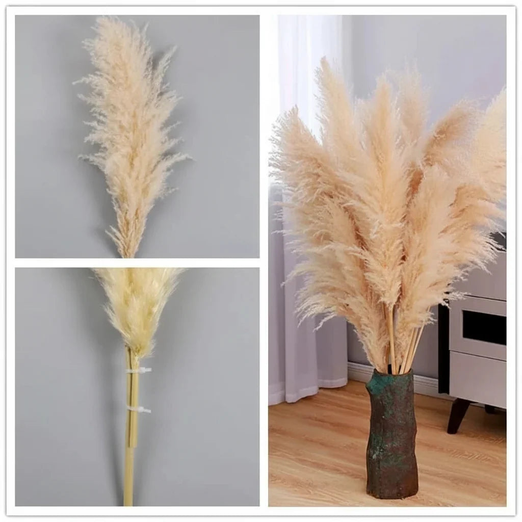 Pampas Grass Stems Artificial Feathery 25.6 Inch