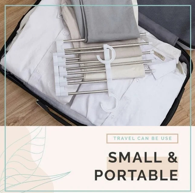 Pants Hanger Adjustable 5-Tier Space-Saving Rack