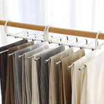 Pants Hanger Collapsible Holds 5 Pairs Non-Slip Caps