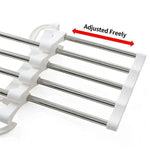 Pants Hanger Rack 5-Tier Space-Saving Adjustable Sliding Rods