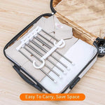 Pants Hanger Stainless Steel Retractable Space-Saving 5-Pair Capacity