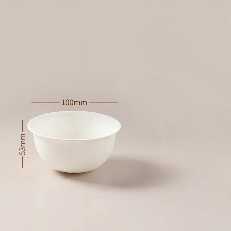 Paper Food Containers Biodegradable Food-Safe Set of 50