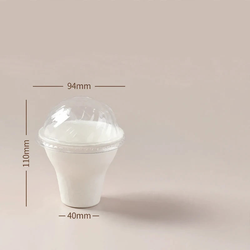 Paper Food Containers Biodegradable Food-Safe Set of 50