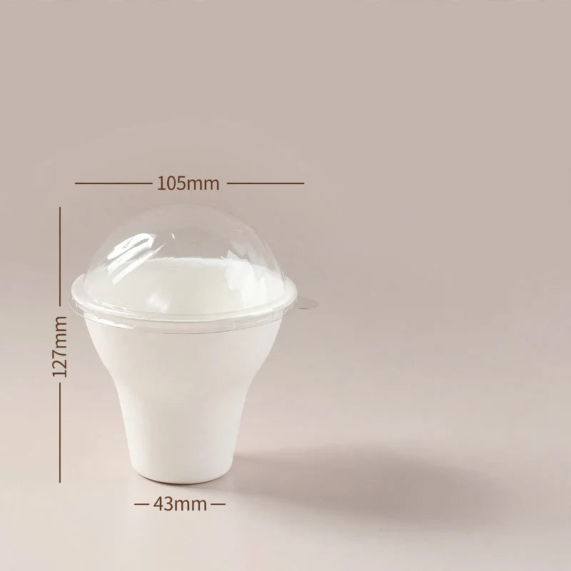 Paper Food Containers Biodegradable Food-Safe Set of 50
