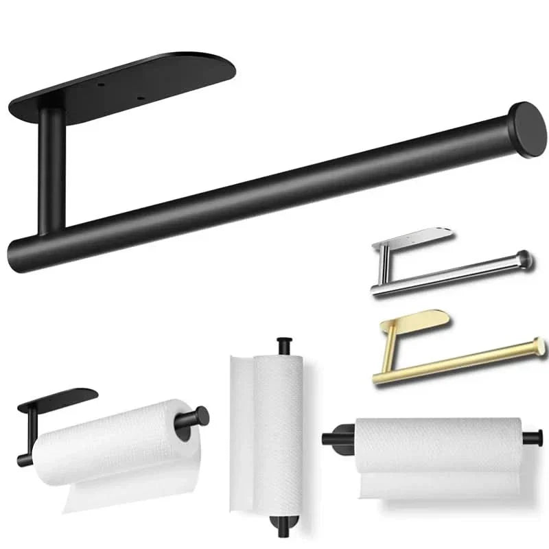 Paper Towel Holder SUS304 Stainless Steel Adhesive or Screw Mounting